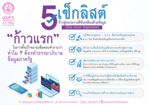 5 เช็กลิสต์ ก้าวสู่หน่วยงานที่ขับเคลื่อนด้วยข้อมูล (Data-driven Organization)